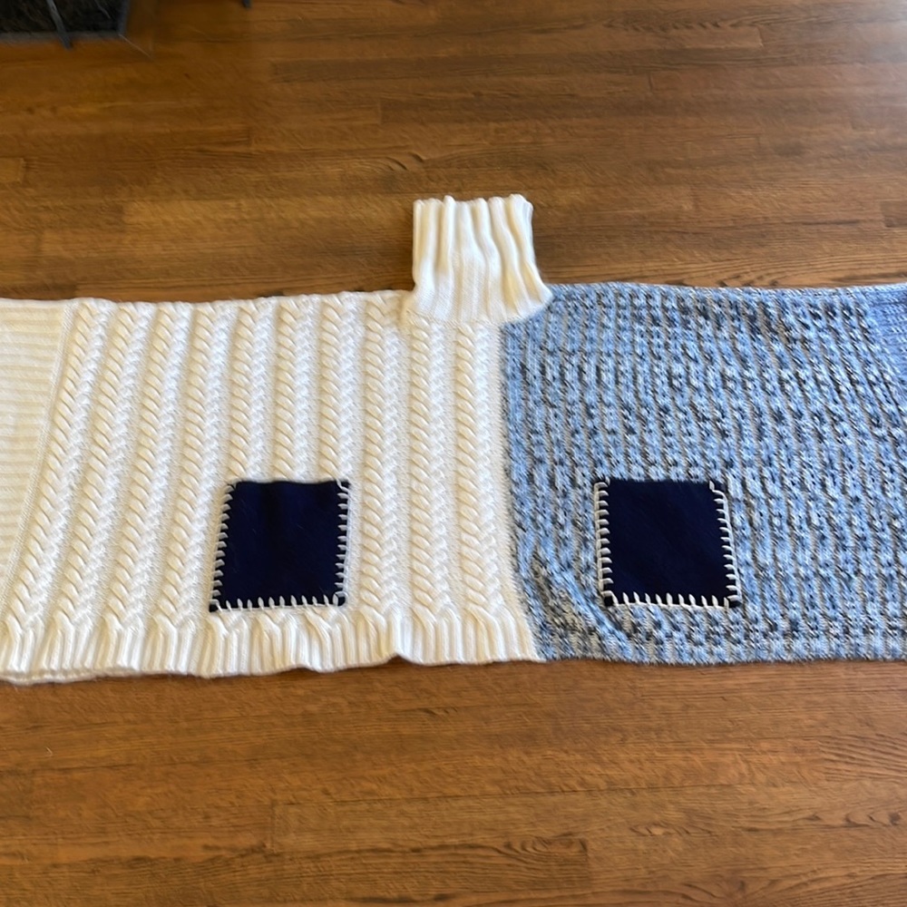 Hilfiger Collection Color Block Turtleneck Poncho… - image 4